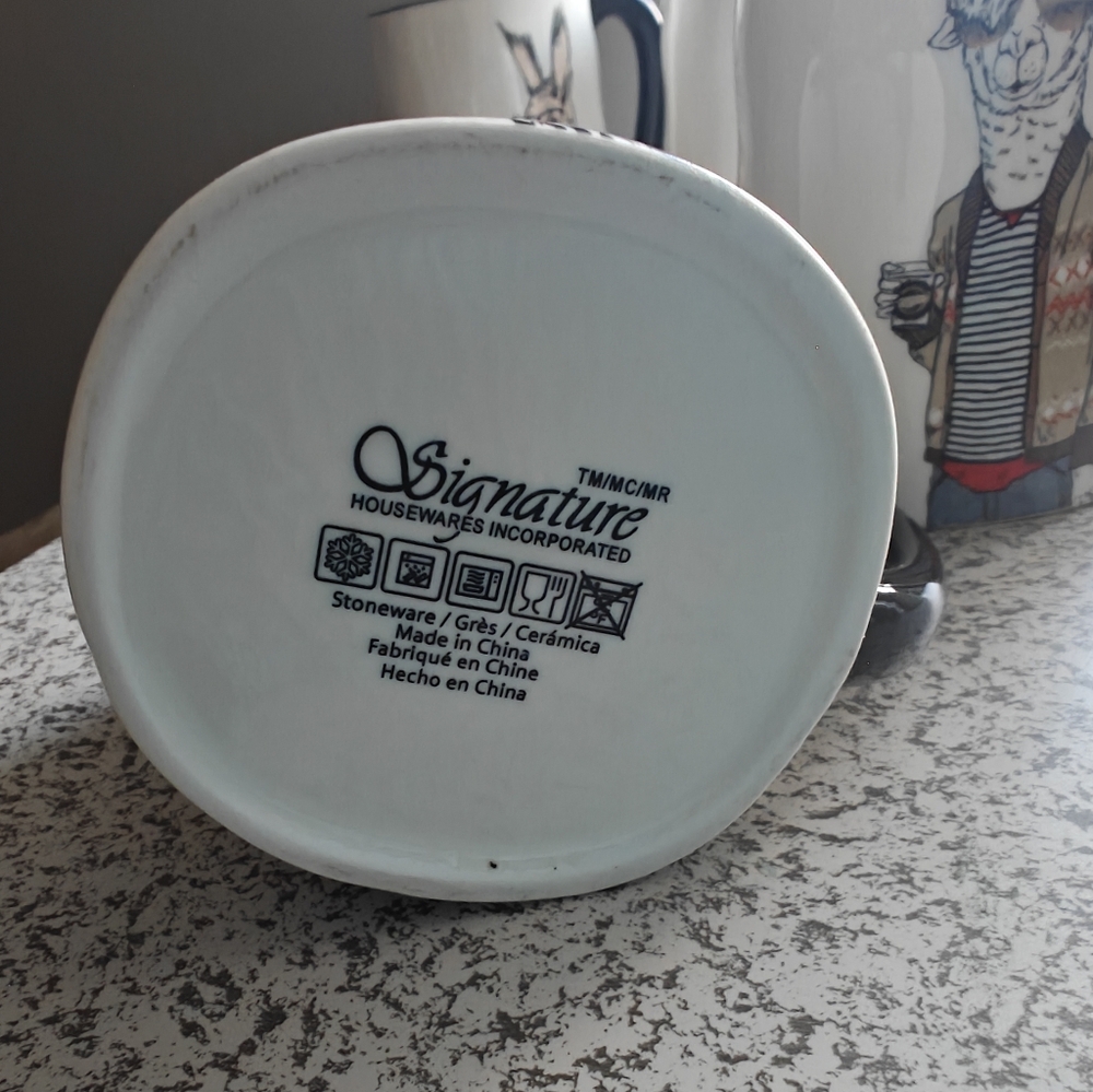 Signature Housewares Hipster Animal Coffee Mug - 6 Piece Set - Picture 3 of 6